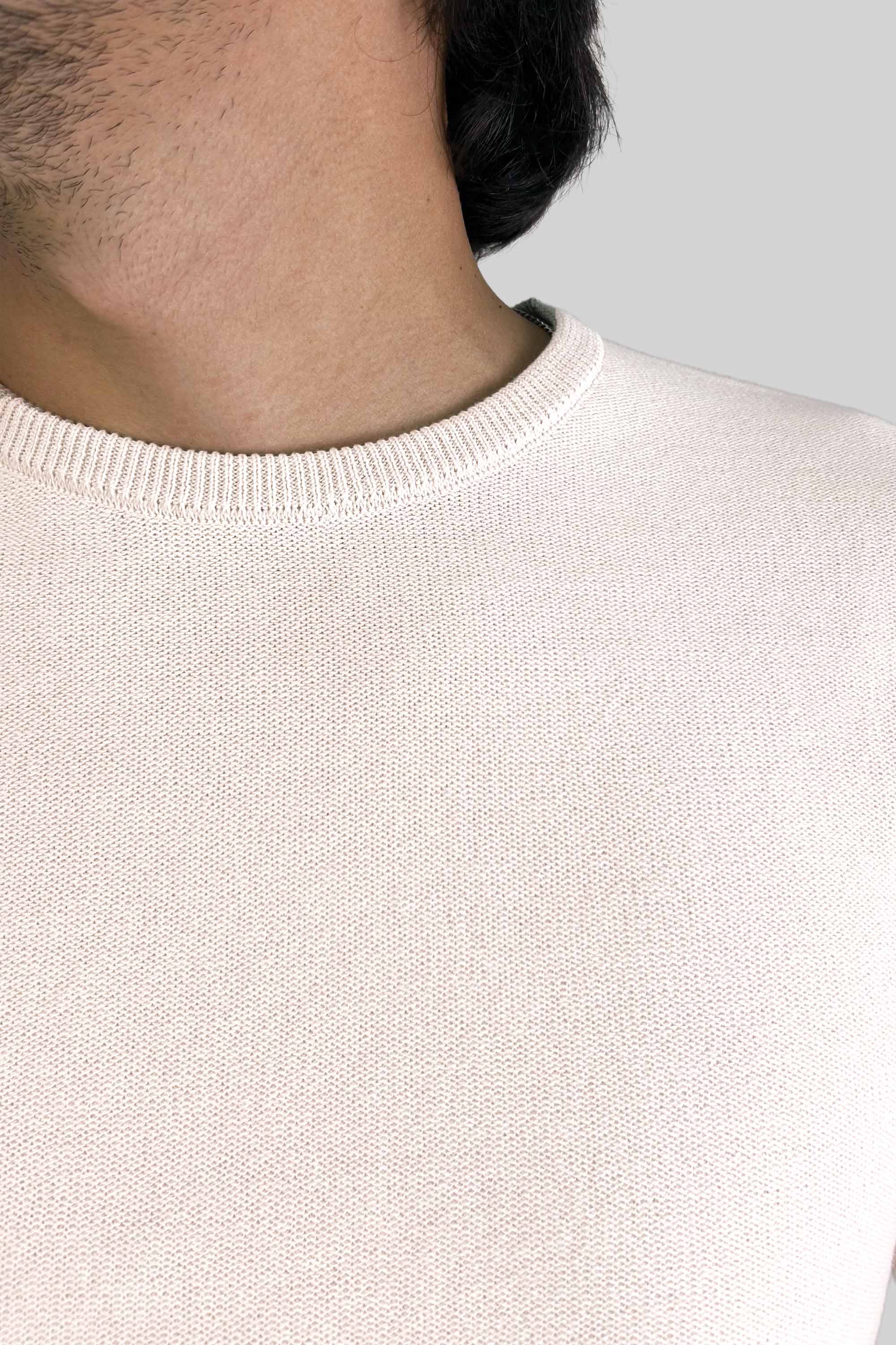 CREW NECK TEJIDA BEIGE