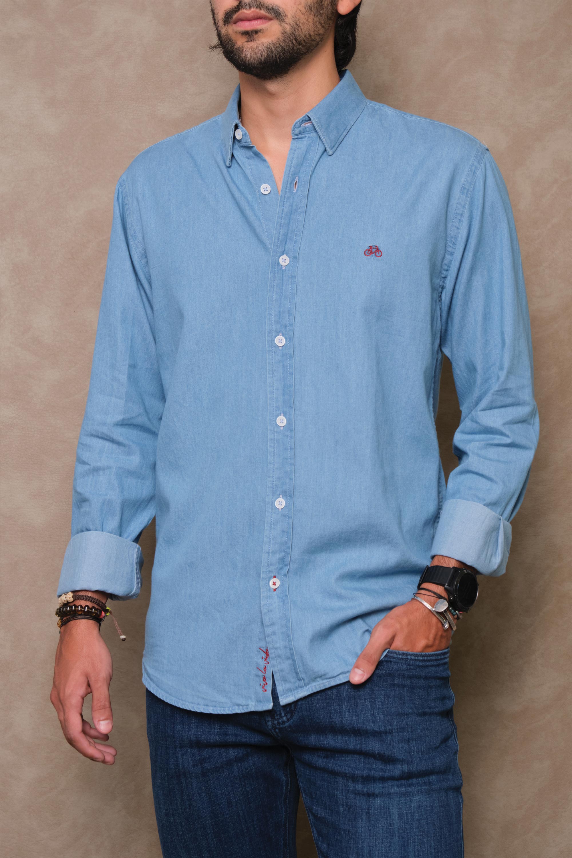 CAMISA DENIM CLARO