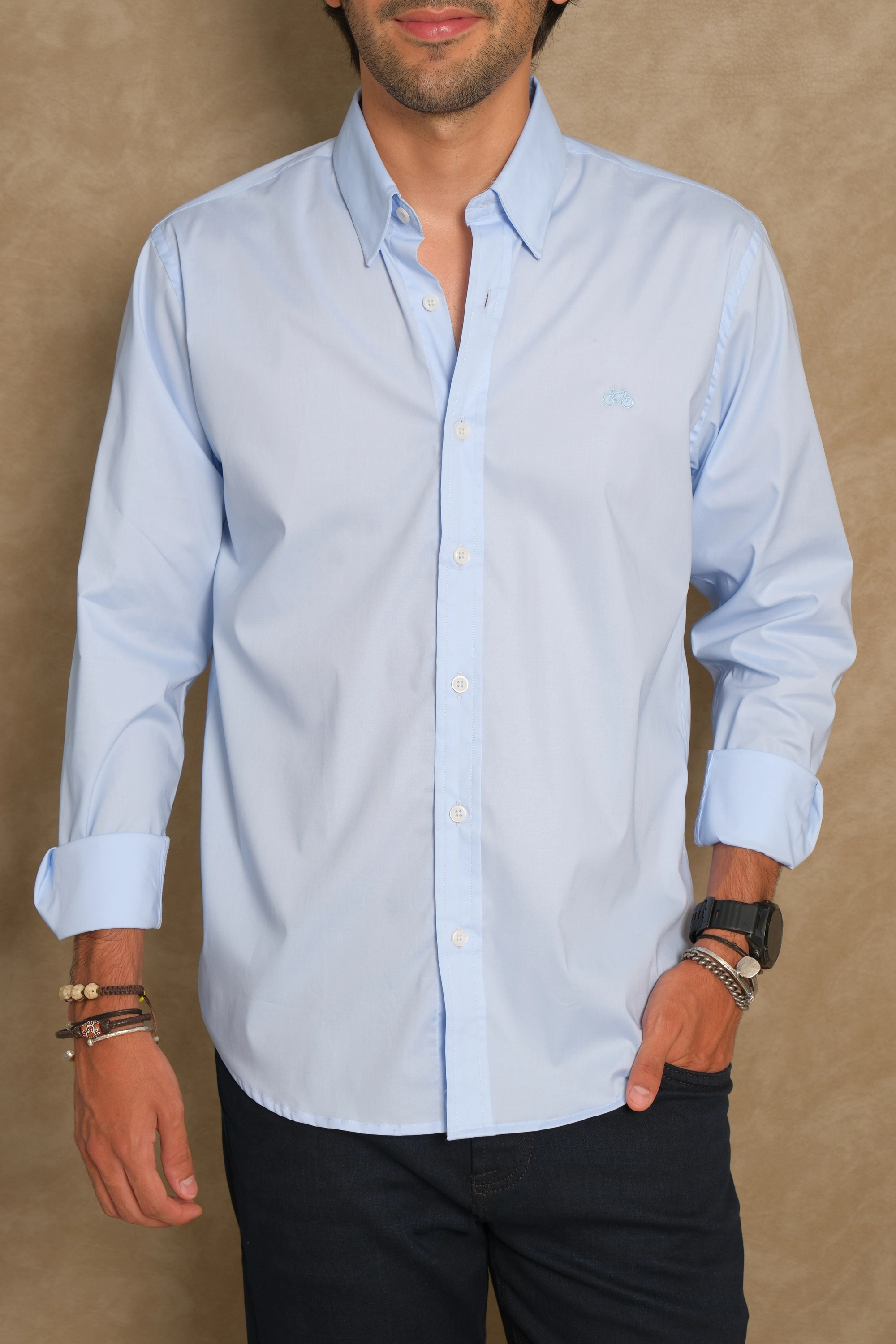 CAMISA NON IRON BABY BLUE
