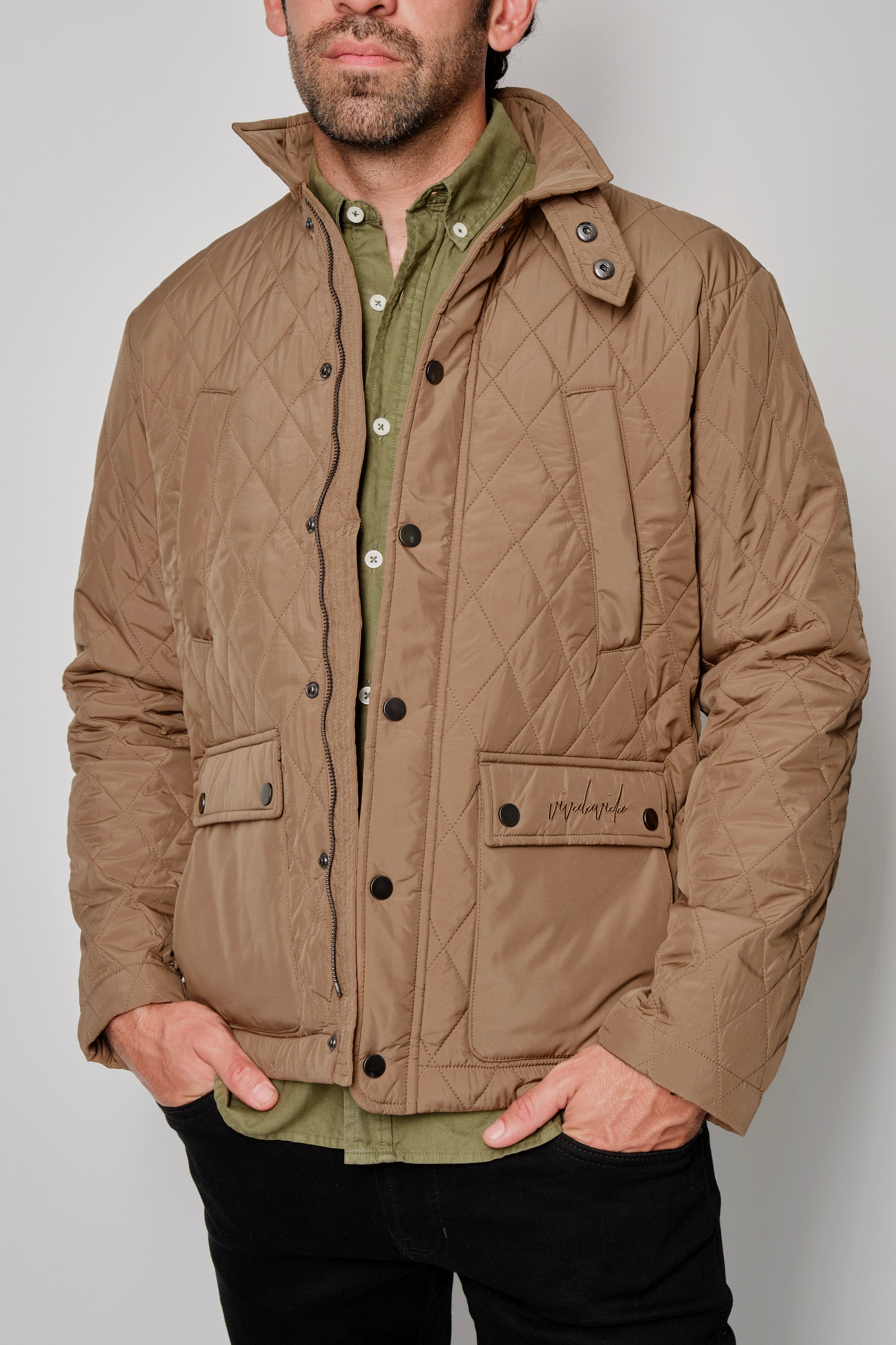 QUILTED JACKET MOCHA