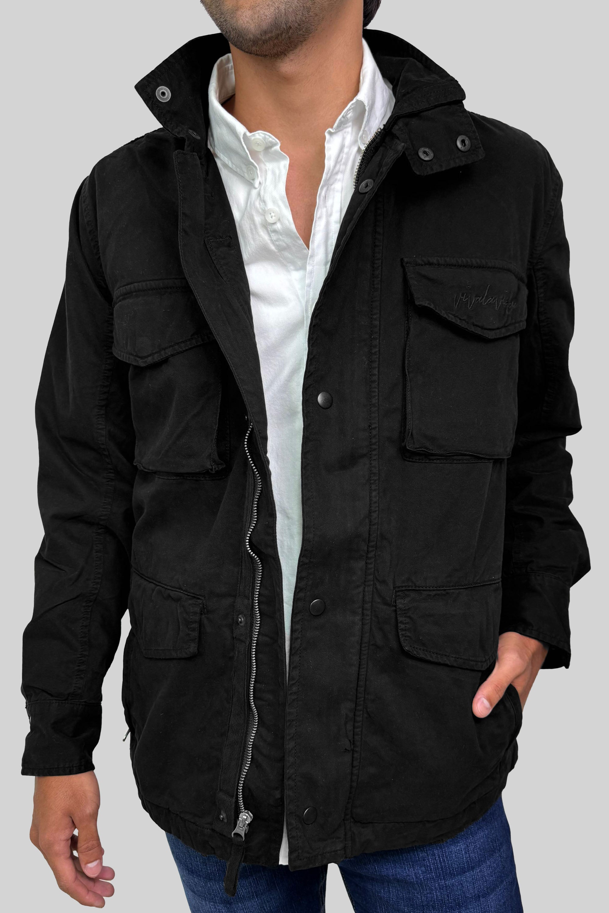 CHAQUETA HUNTER NEGRA