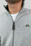 SACO FULL ZIP GRIS CLARO