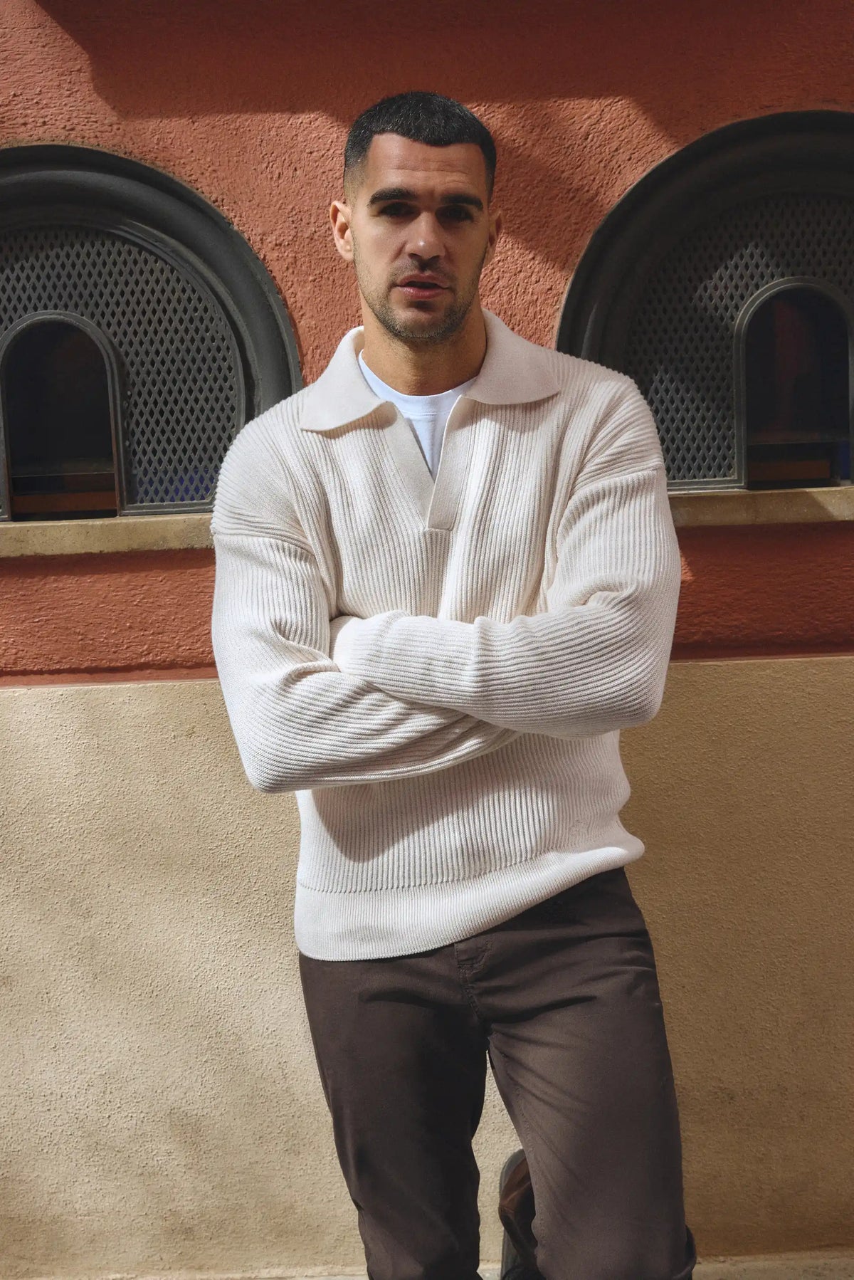 SACO LINED COLLAR OFF WHITE