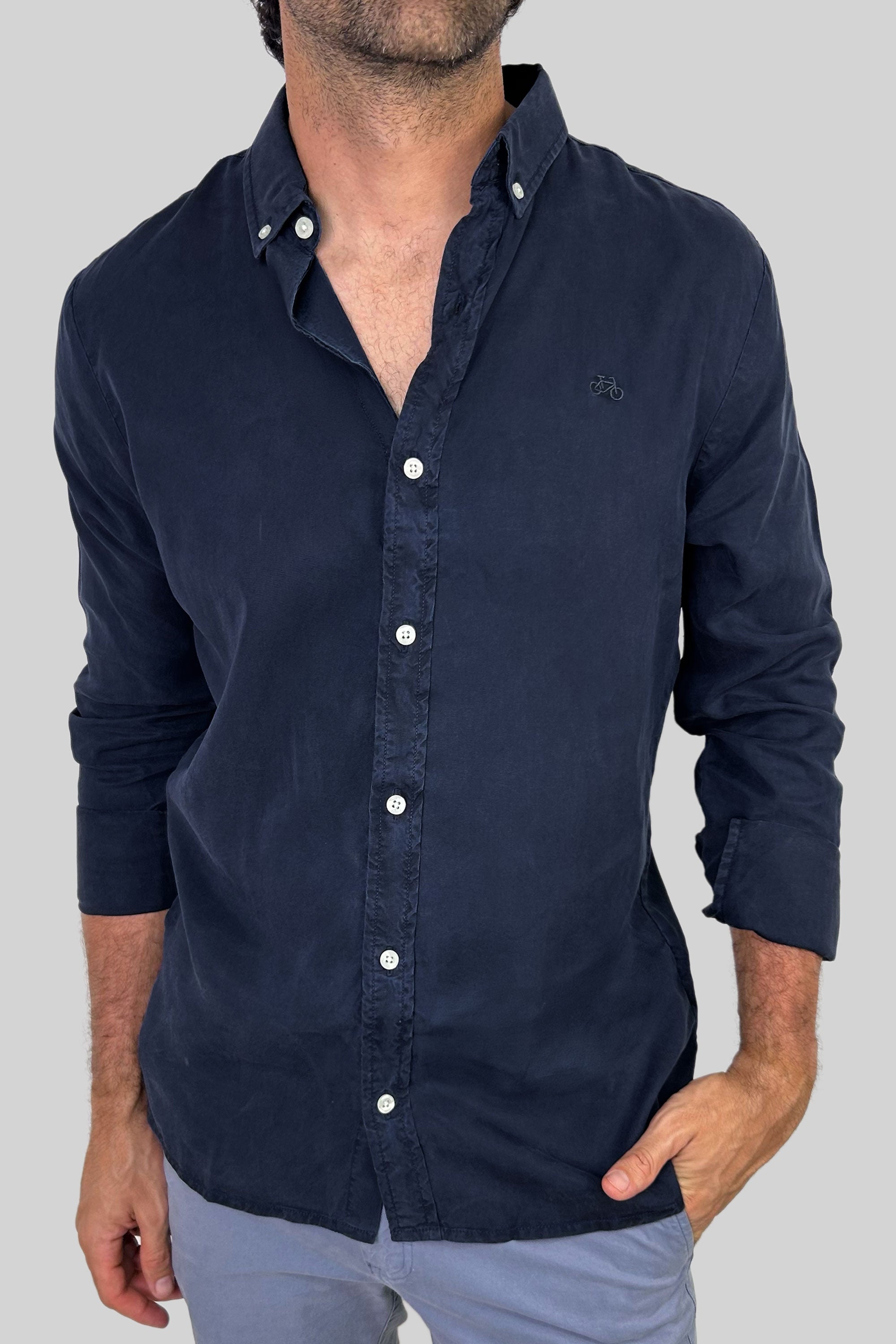 CAMISA LYOCELL NP DARK BLUE