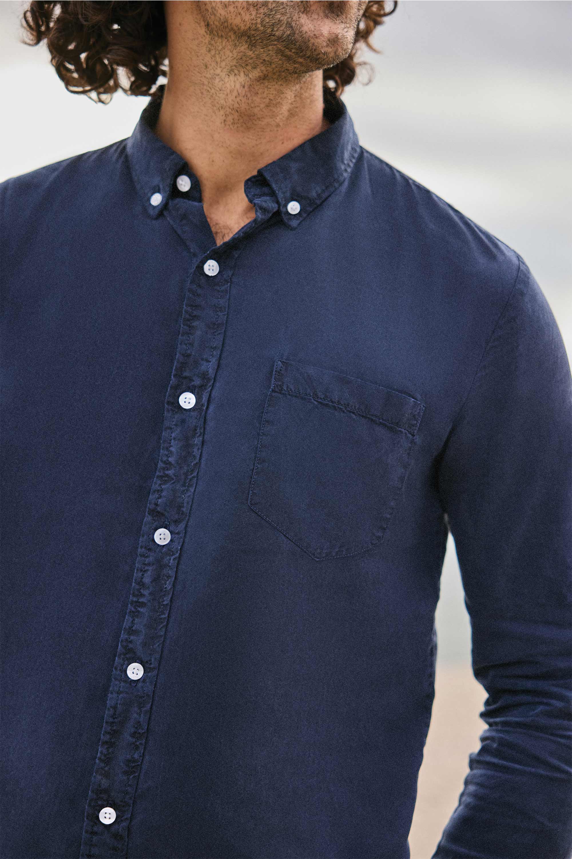 CAMISA LYOCELL DARK BLUE