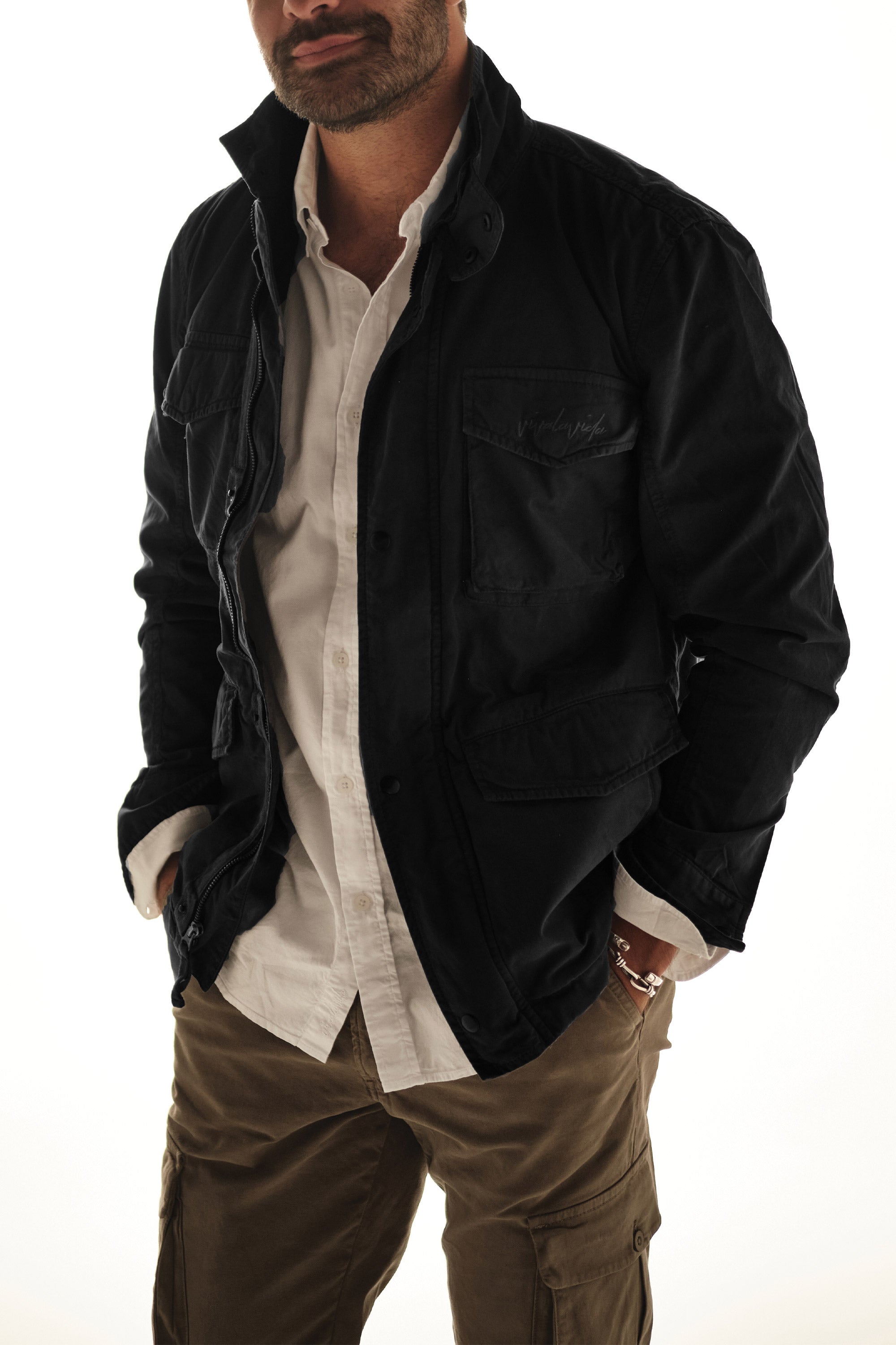 CHAQUETA HUNTER NEGRA