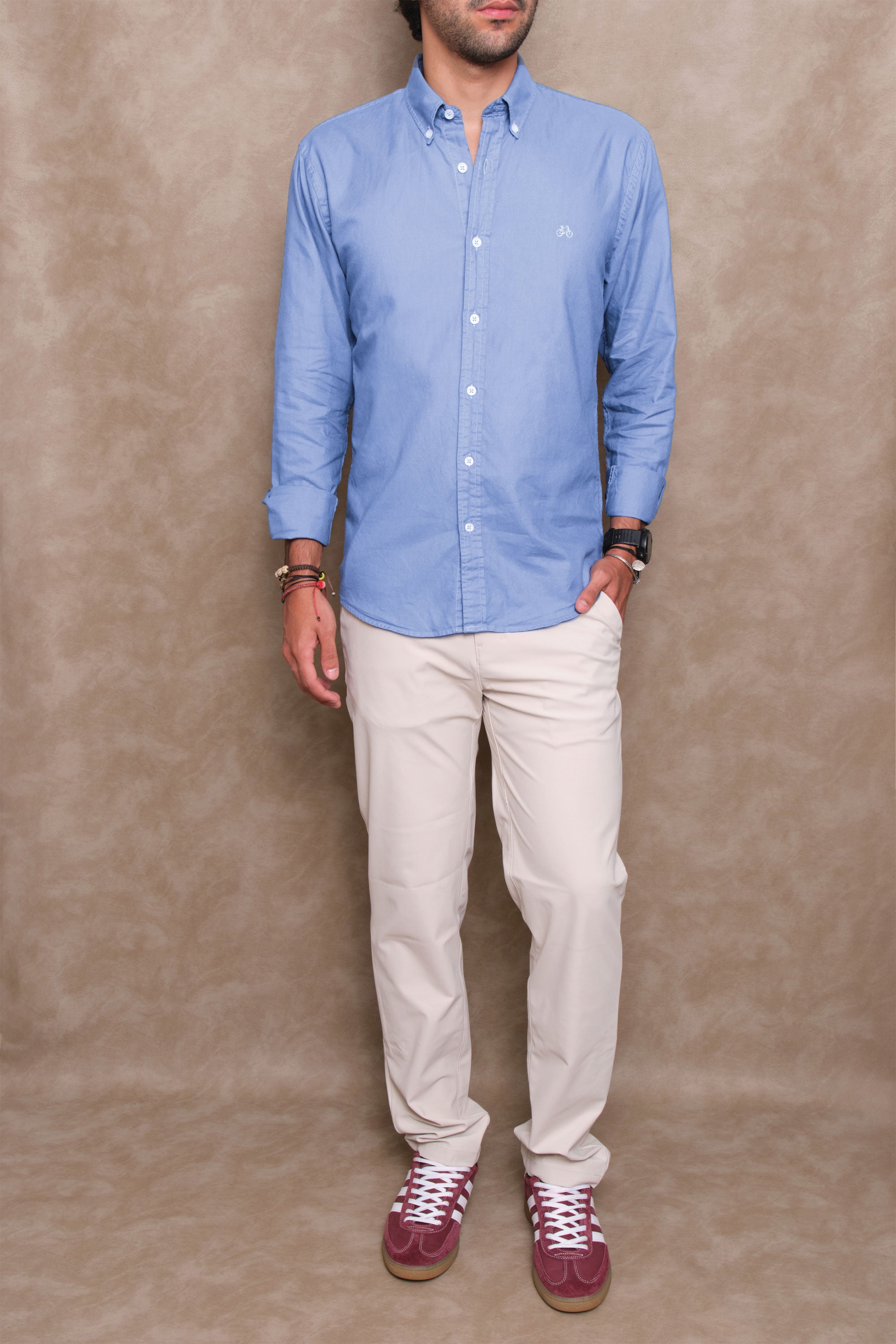 CAMISA OXFORD SKY