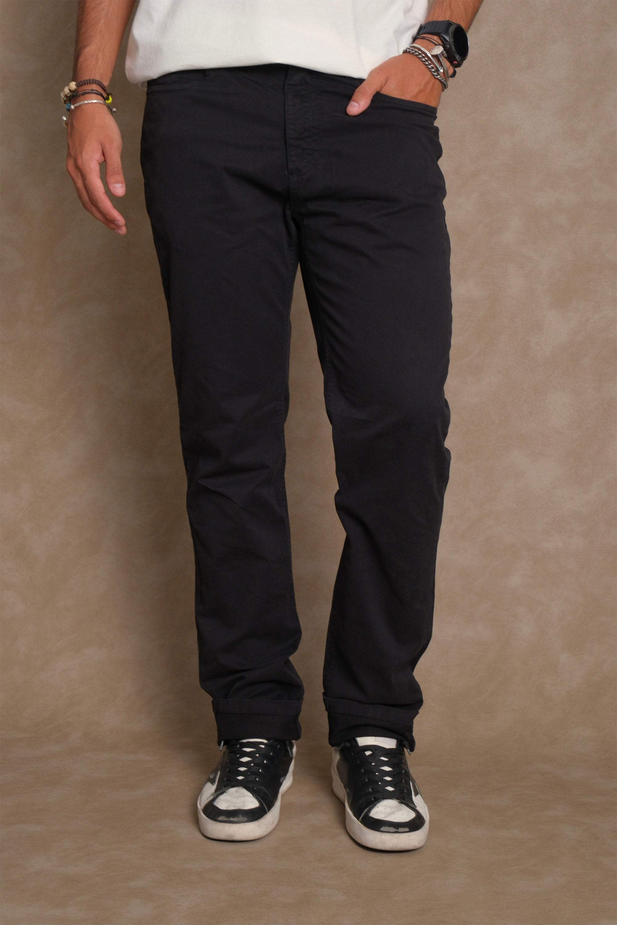 PANTALON 5 BOLSILLOS NEGRO
