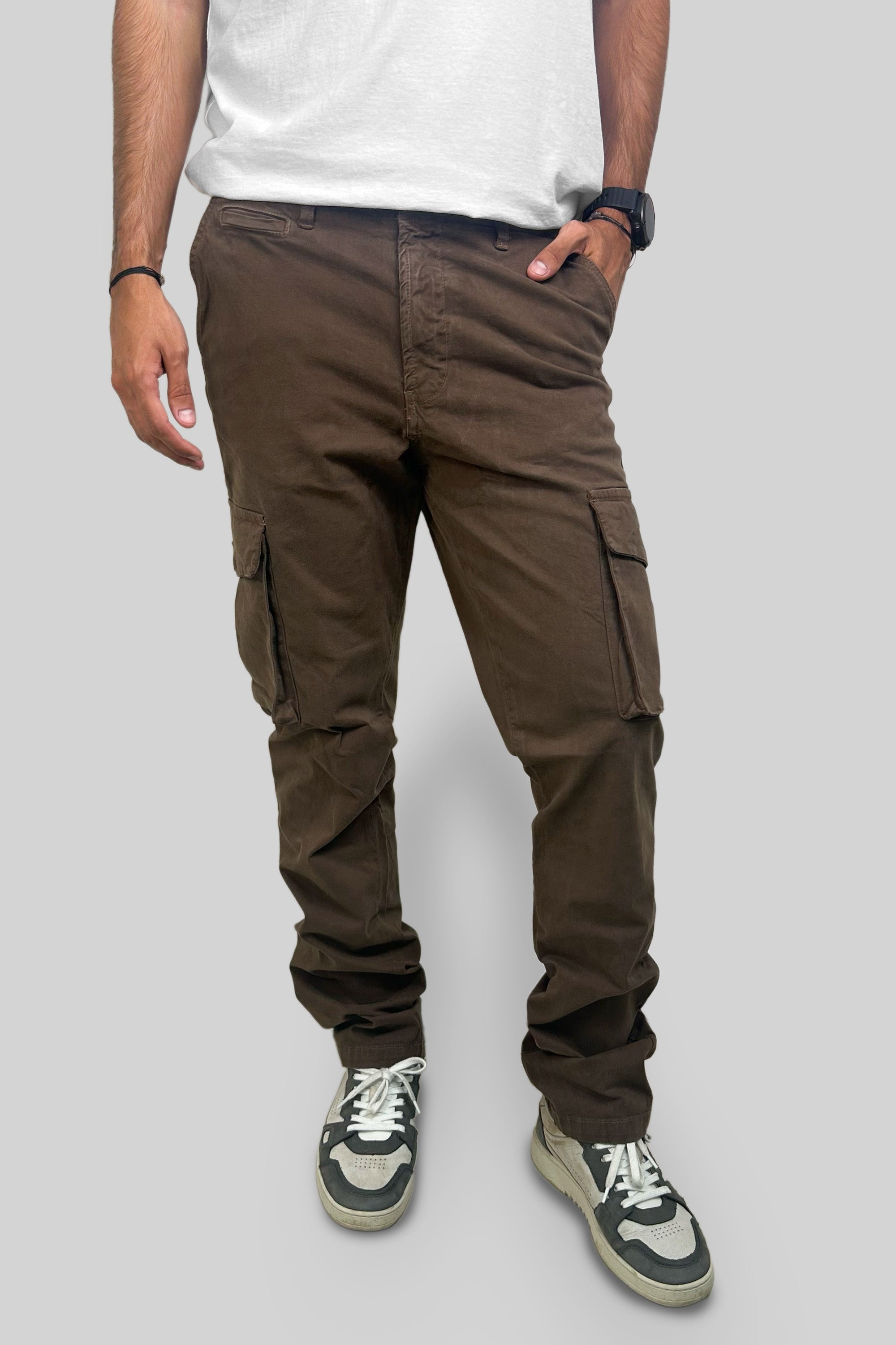 PANTALON CARGO MOCHA
