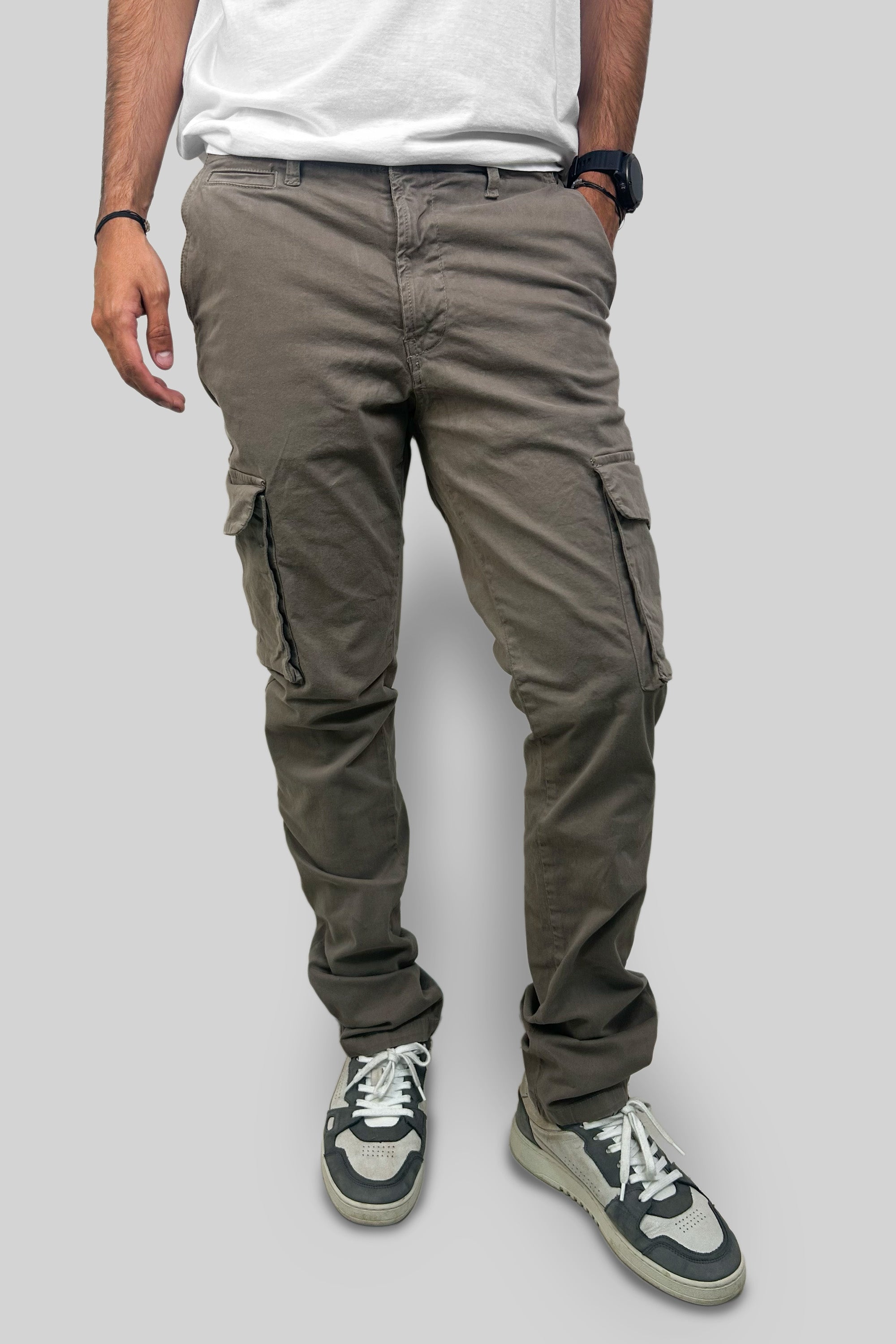 PANTALON CARGO OLIVA