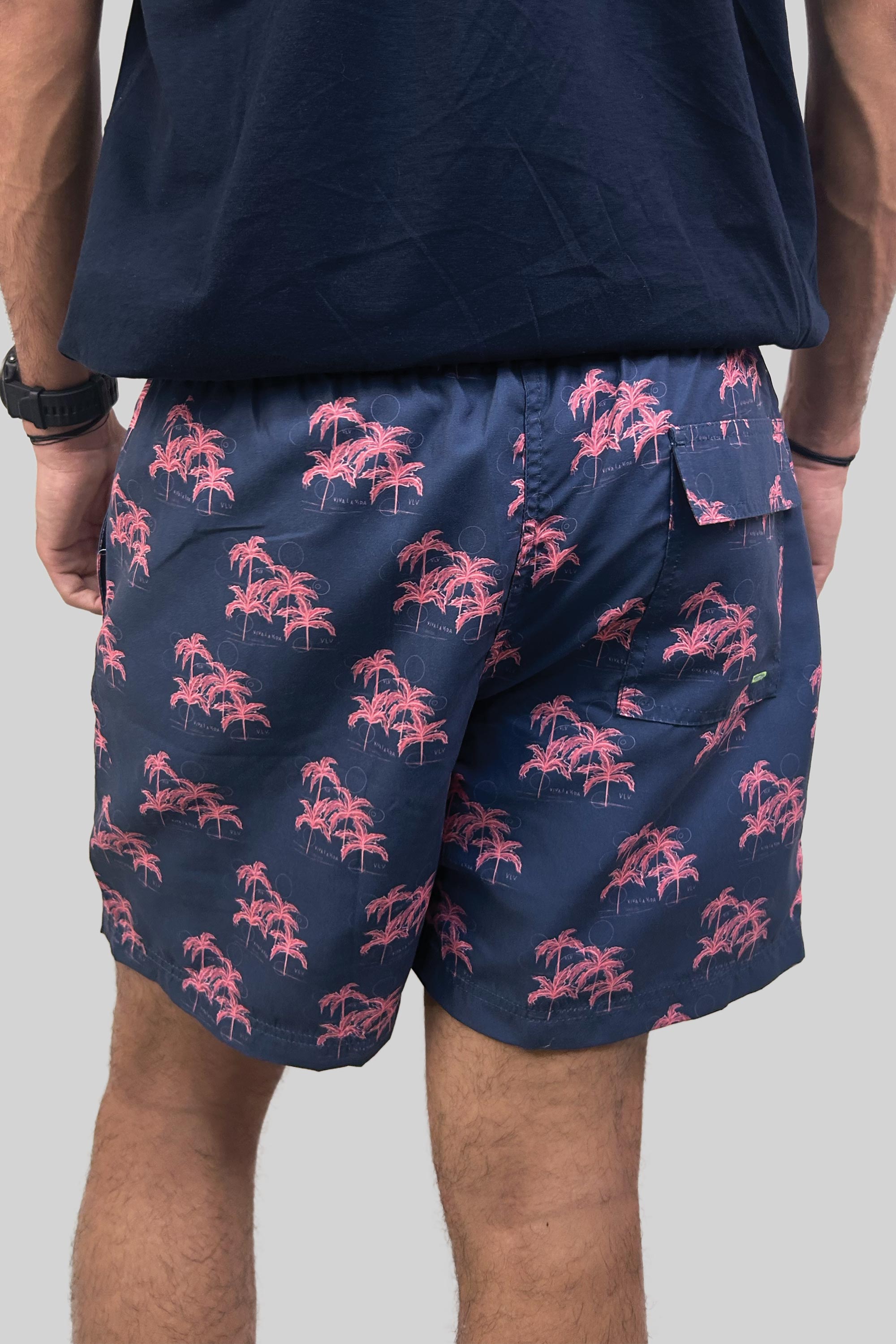 PANTALONETA PINK BLUE PALMS