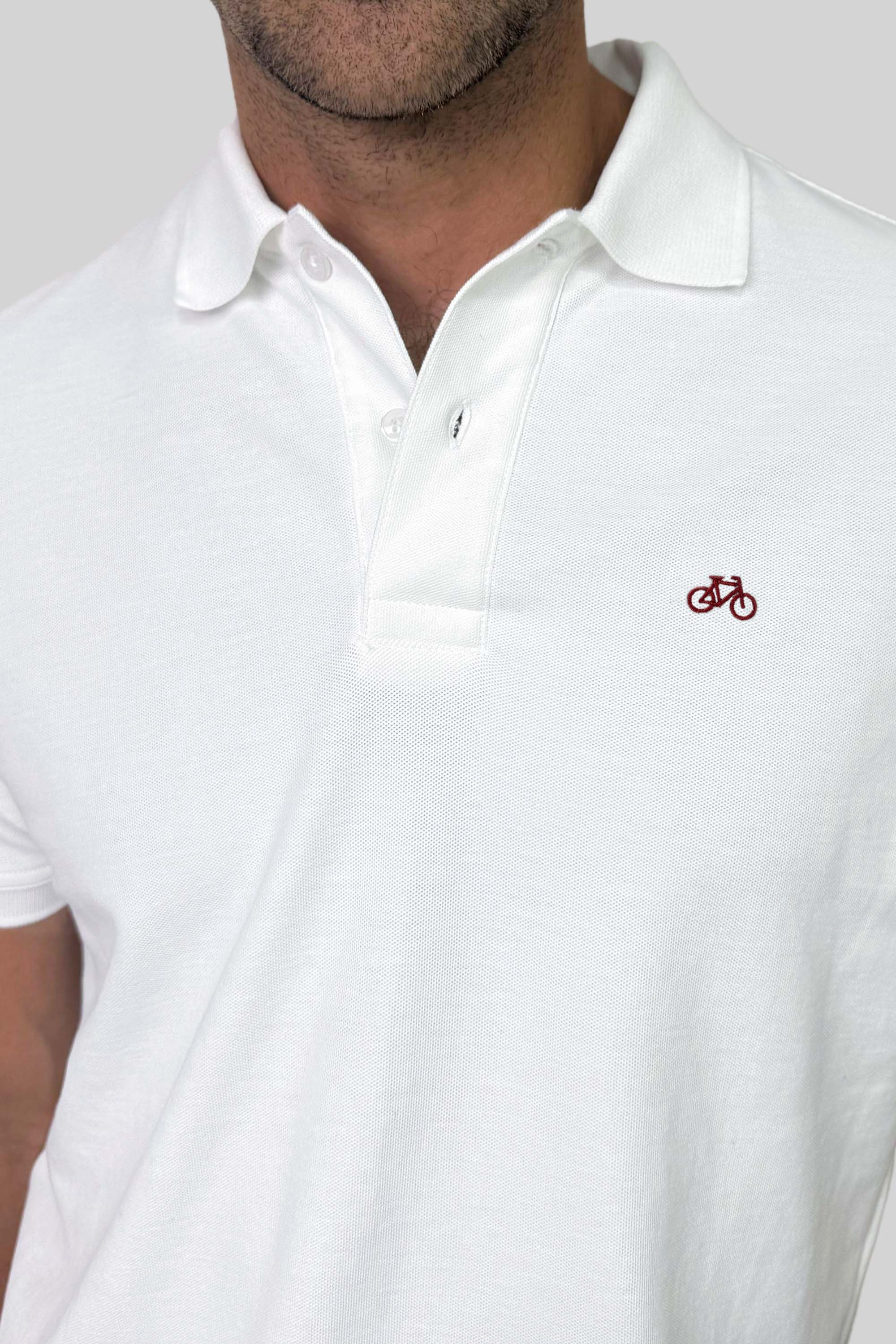 POLO MANGA CORTA BLANCO