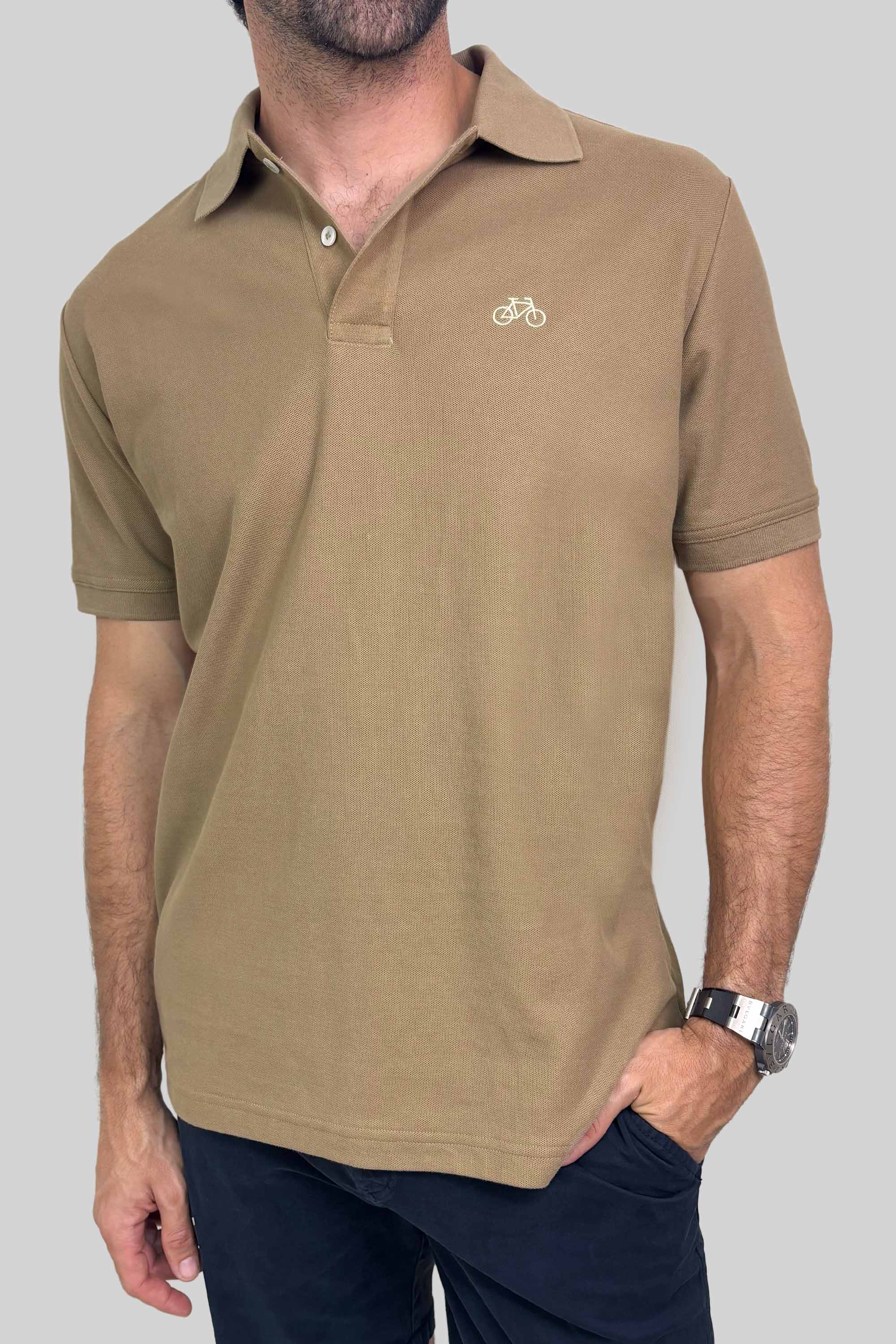POLO MANGA CORTA MOCHA