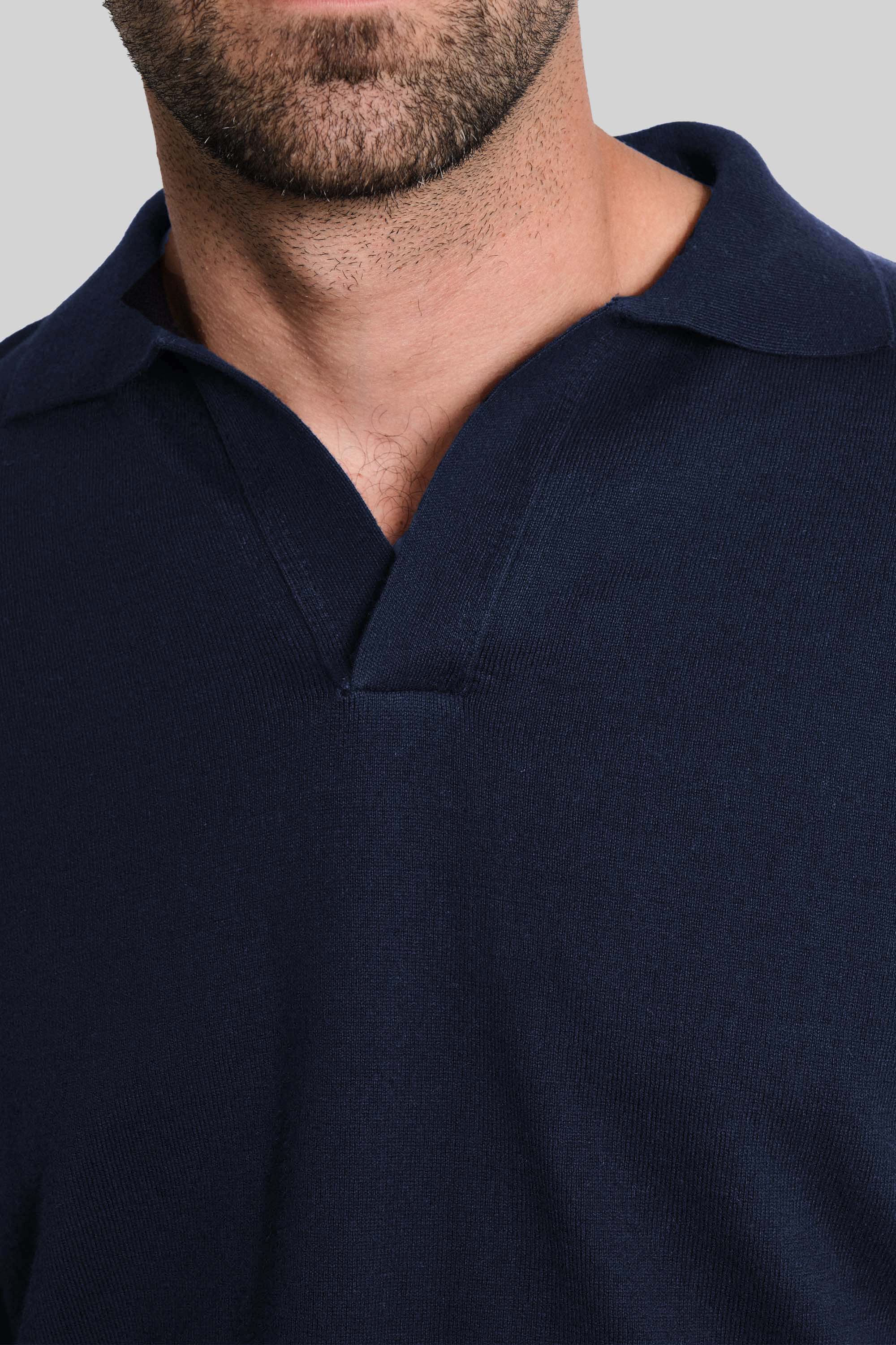 POLO TEJIDA MANGA LARGA NAVY