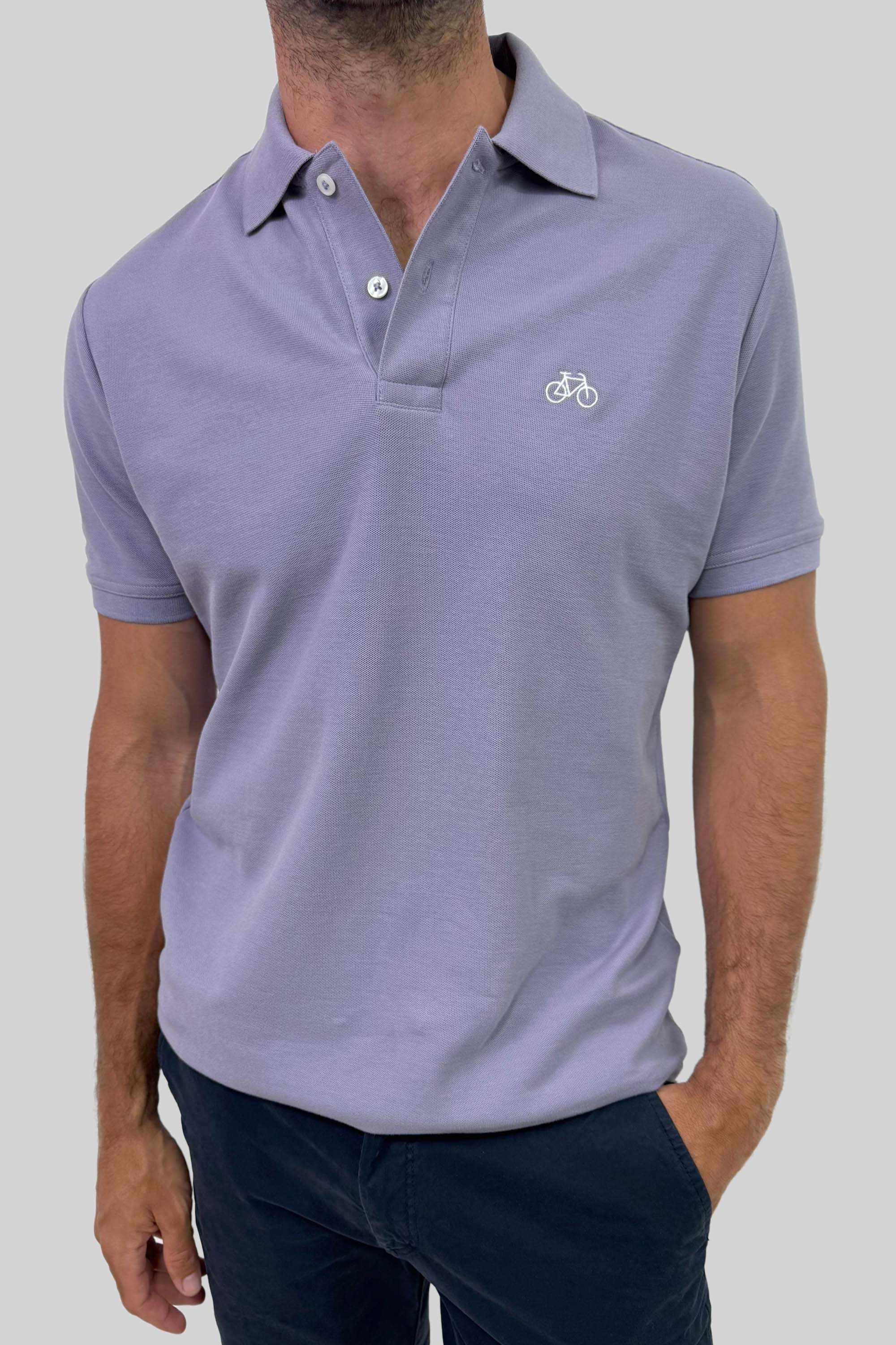 POLO MANGA CORTA LAVANDA