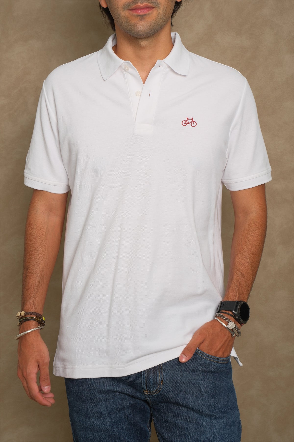 POLO MANGA CORTA BLANCO