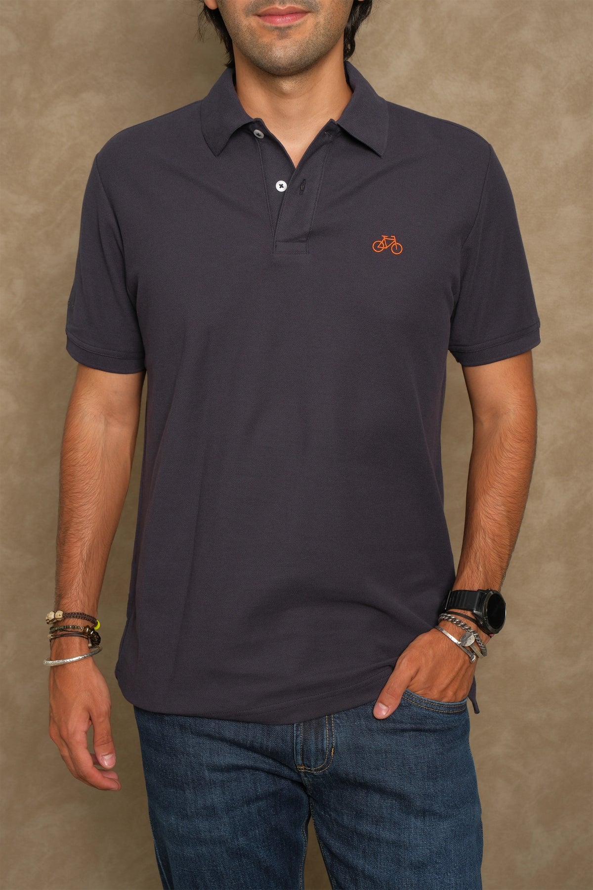 POLO MANGA CORTA SMOKE
