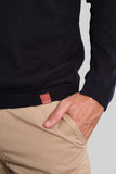 POLO TEJIDA MANGA LARGA NAVY