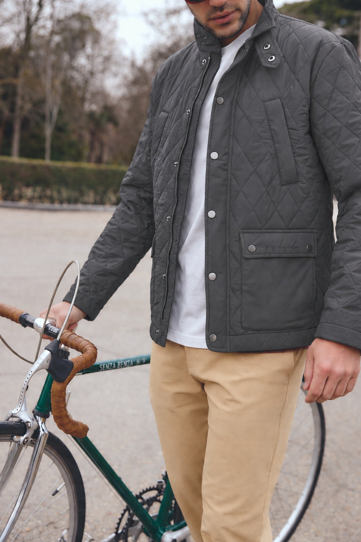 QUILTED JACKET GREY