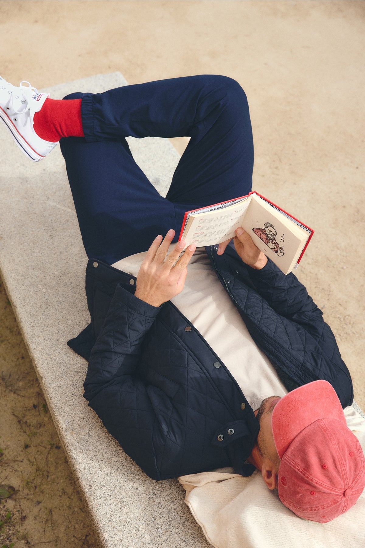 QUILTED JACKET NAVY