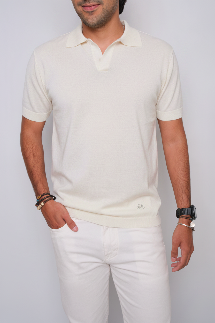 POLO TEJIDA OFF WHITE