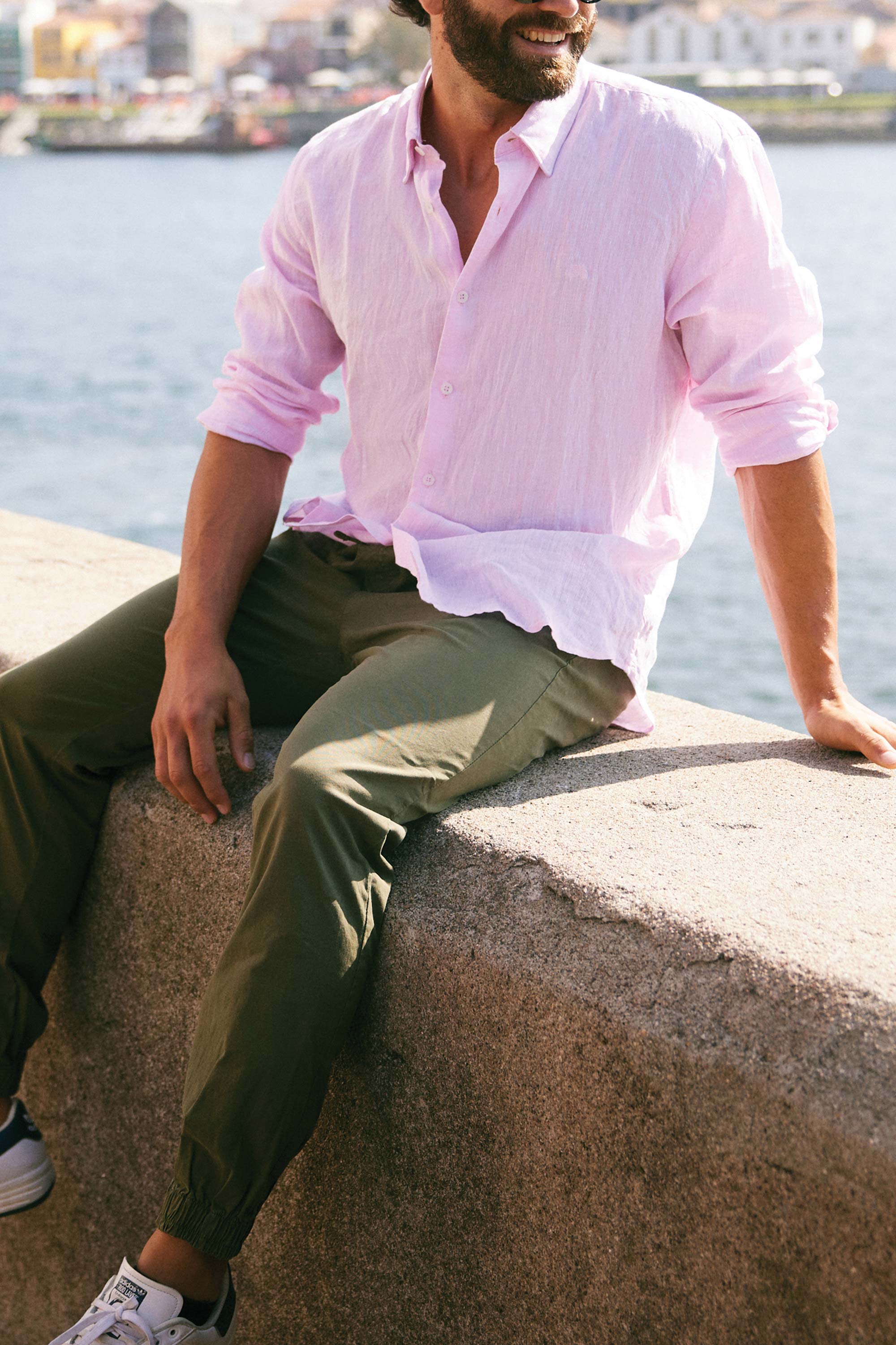 CAMISA LINO ROSADO