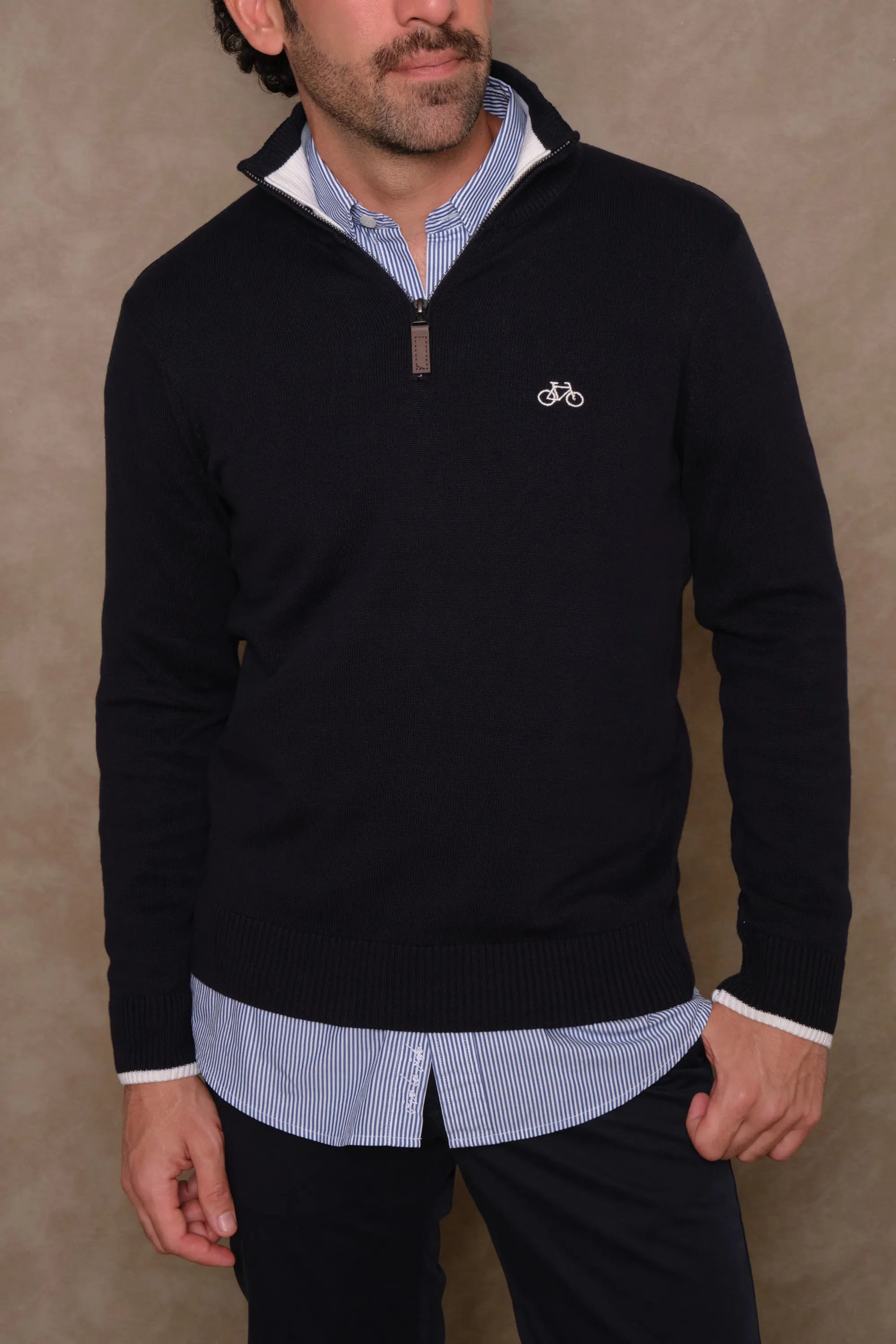 SACO HALF ZIP AZUL NAVY