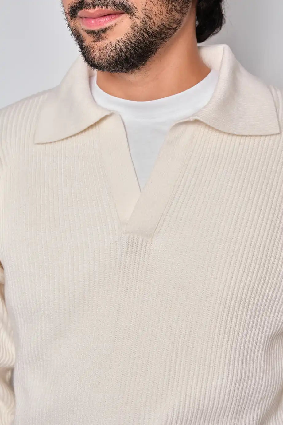 SACO LINED COLLAR OFF WHITE