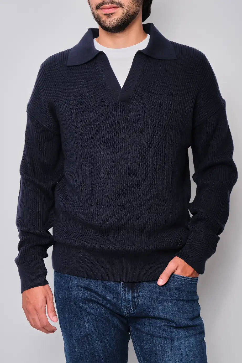 SACO LINED COLLAR NAVY