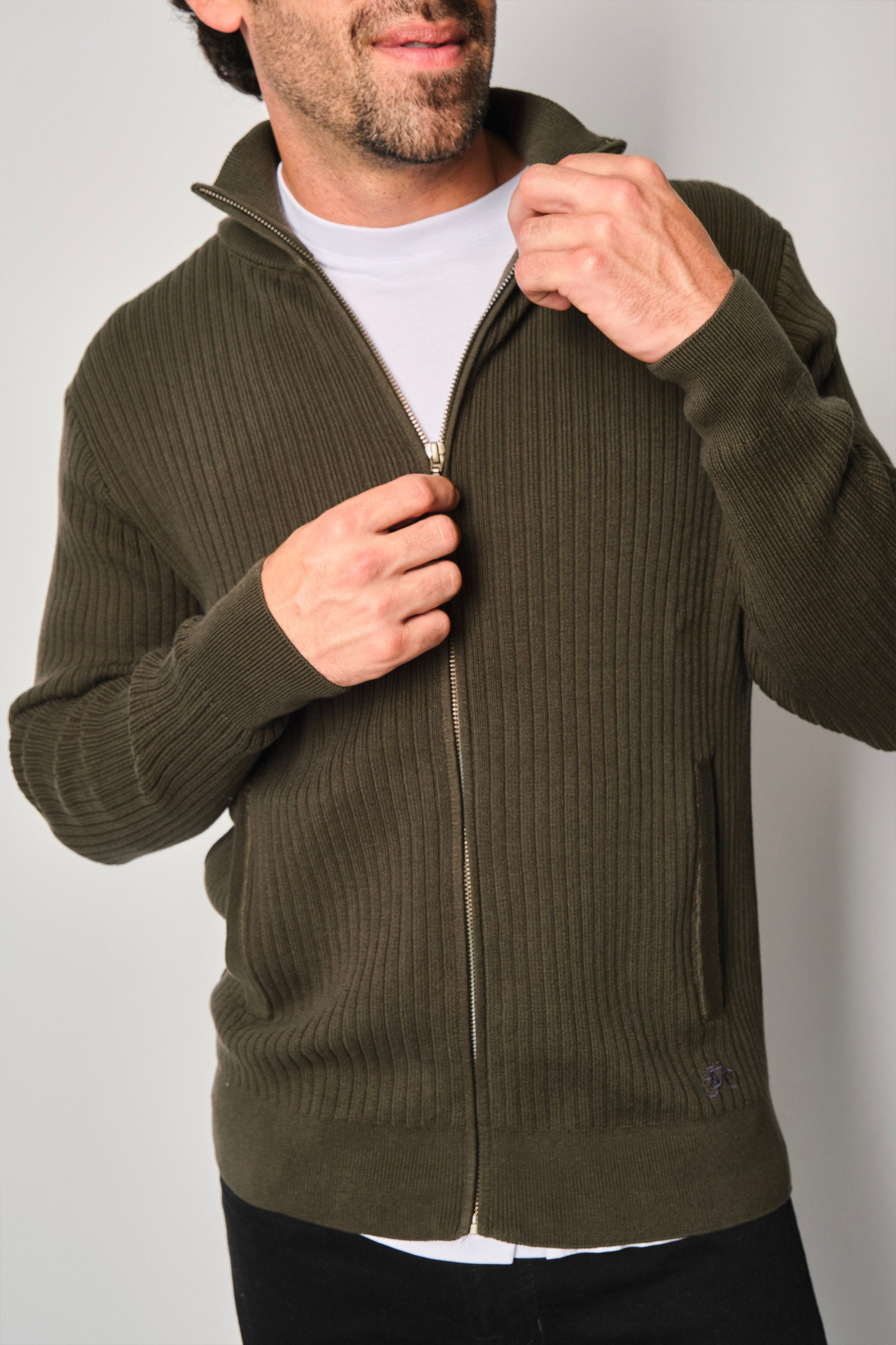 SACO LINED FULL ZIP MILITAR