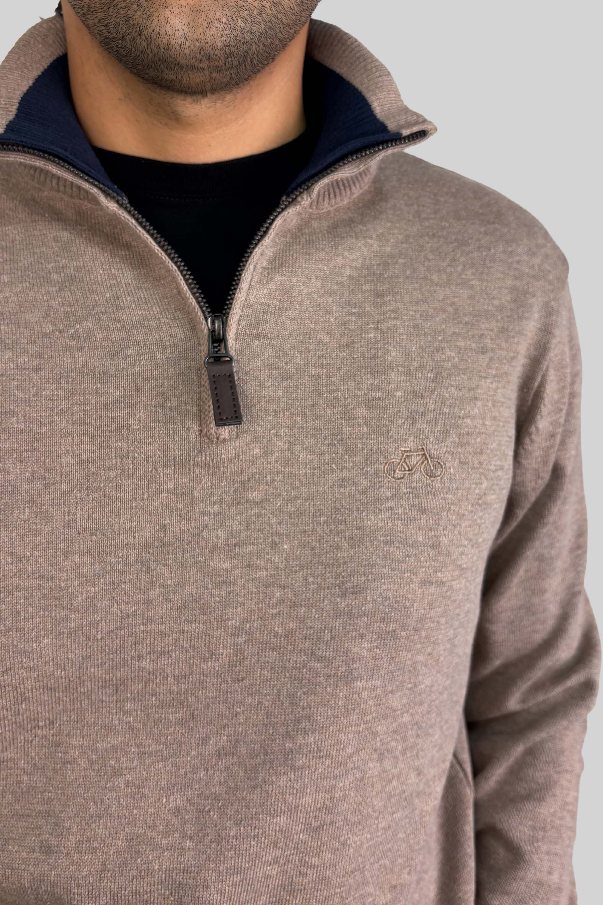 SACO HALF ZIP BEIGE