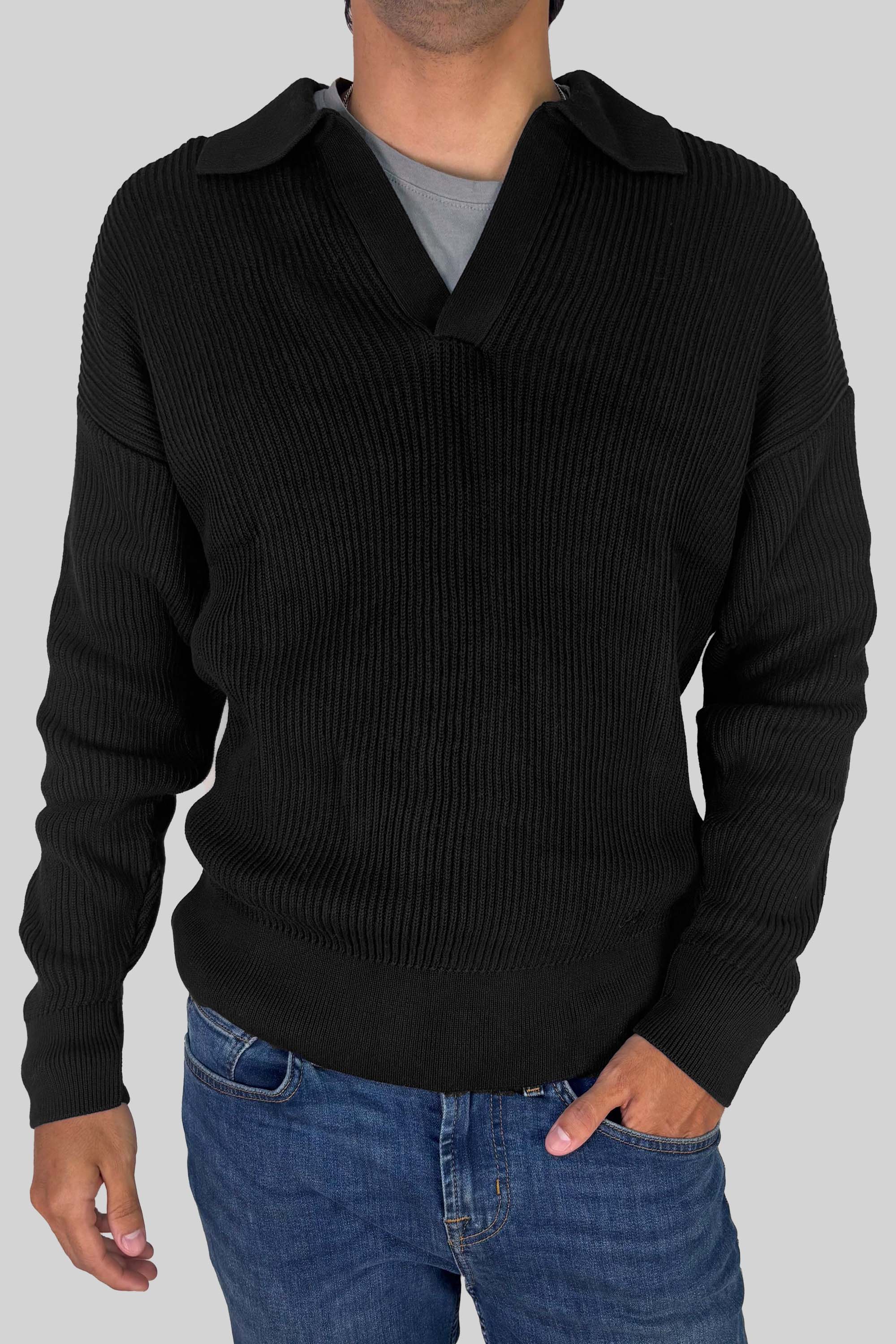 SACO LINED COLLAR NEGRO