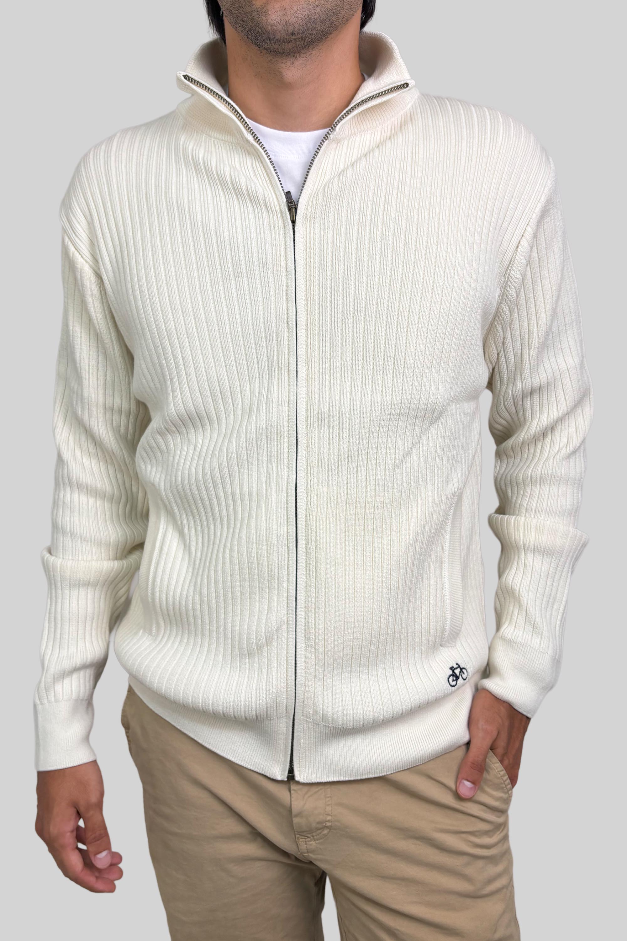 SACO LINED FULL ZIP OFF WHITE