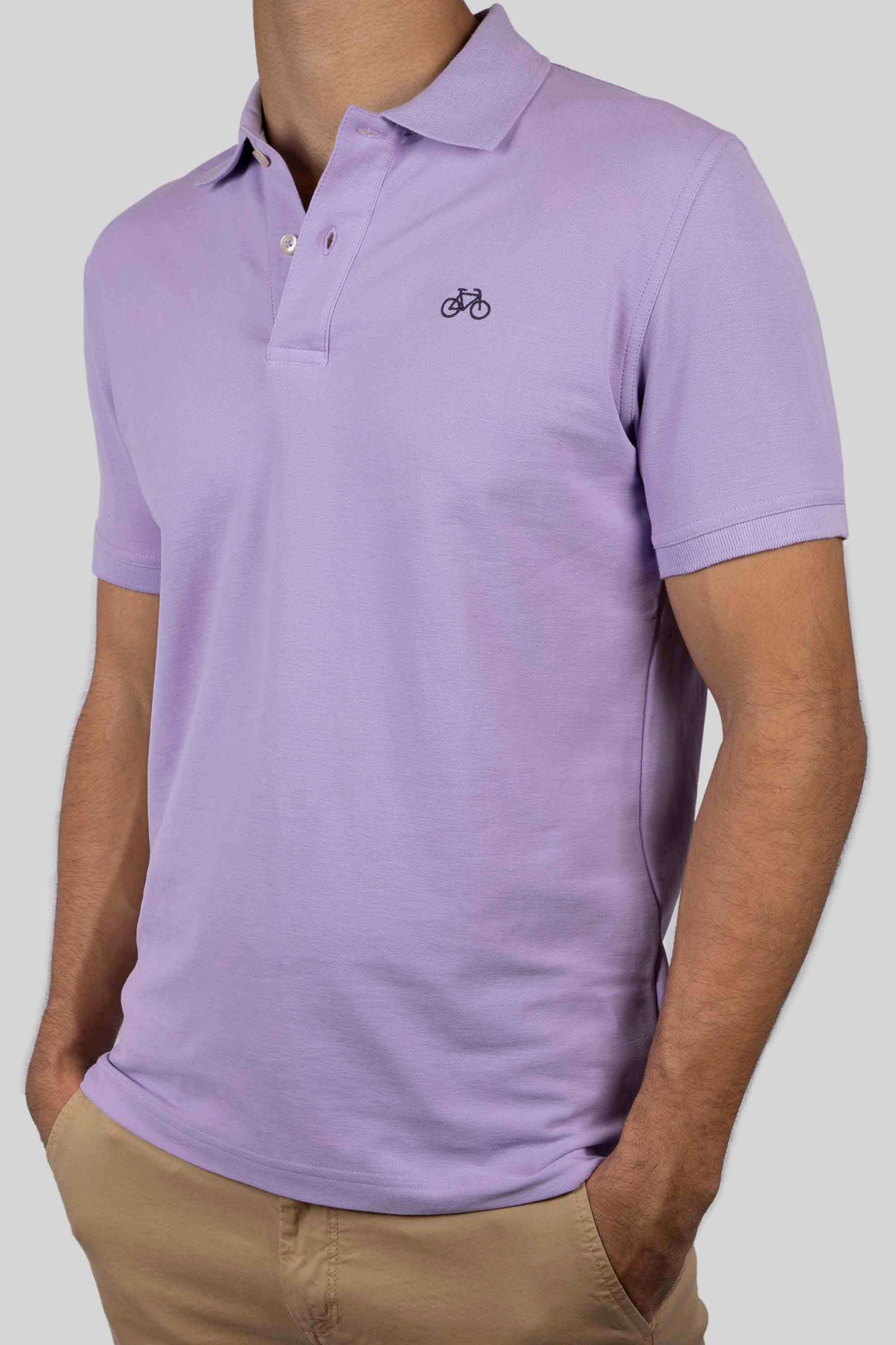 POLO MANGA CORTA LILA