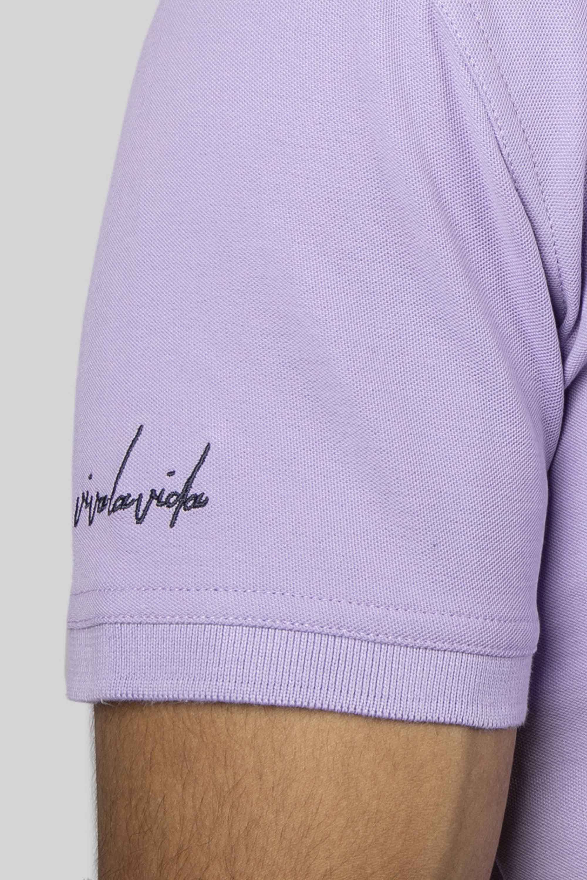 POLO MANGA CORTA LILA